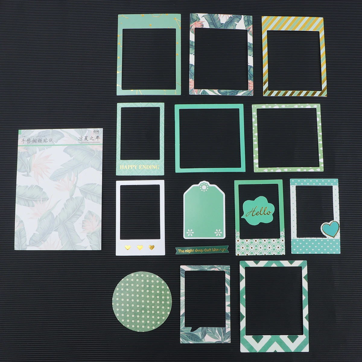 

4 Sets Scrapbook Stickers Durable Paper Material Photo Frame DIY Creative Decorative Kids Crafts Home Decoration Cutting