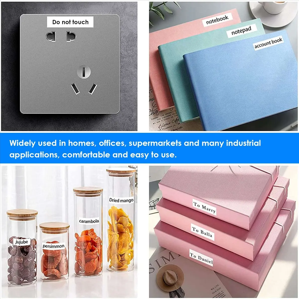 ABNP 6 шт. сменные ленты для этикеток, устройство для изготовления этикеток для 91331 белого цвета, 4 м x 12 мм, принтер для этикеток для устройства изготовления этикеток