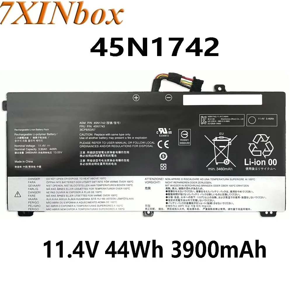 

Аккумулятор для ноутбука Lenovo THINKPAD W550S T550 T560 T550S W550, 7xinbox 45N1740 45N1741 45N1742 45N1743 11,4 в 44wh 4400 мАч