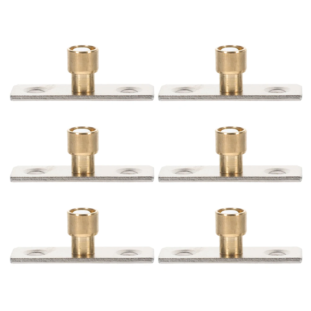 

6pcs Heavy Duty Metal Hardware 12mm Copper Axle Stoppers Sliding Door Guide Barn Floor Mount Cabinet Hardware Small Compact