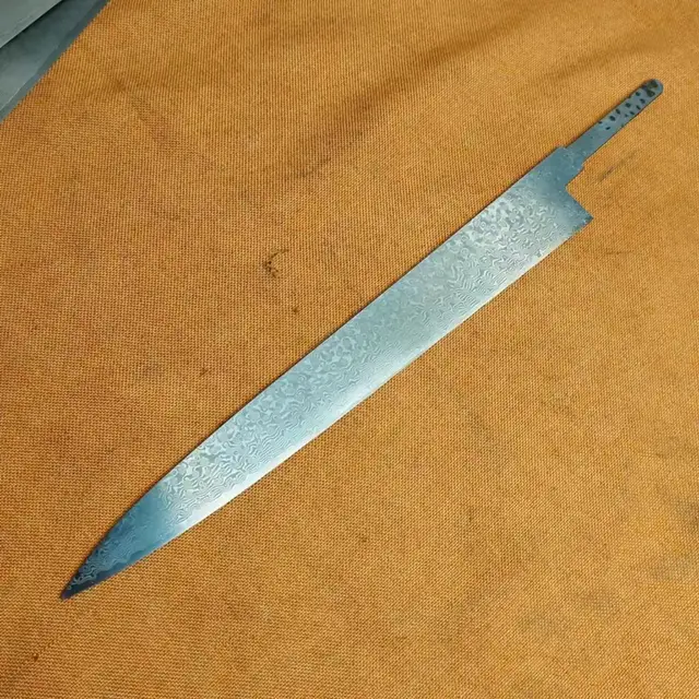 Nóż DIY Dwustronne ostrze bez rękojeści 10Cr18MoV Stal damasceńska Ostre tasaki szefa kuchni Krajanie Sushi Japońskie noże kuchenne