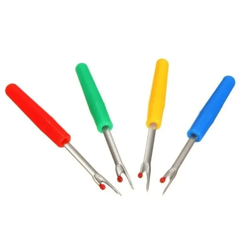 4pcs X Plastic Handle Seam Stitch Ripper Unpicker Thread Cutter Sewing Tool