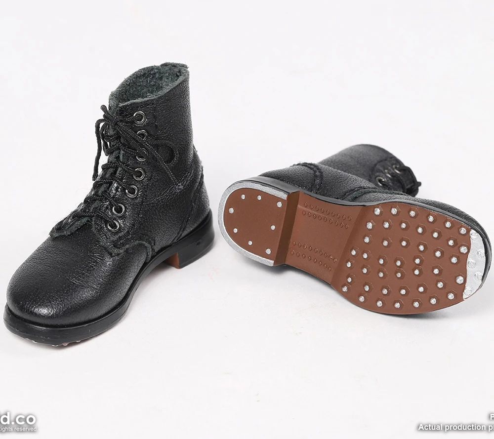 

1/6 DID D80172 Man Who WWII Series Soldier Black Short Hollow Shoe Boots For 12" Action Figure Doll Collect