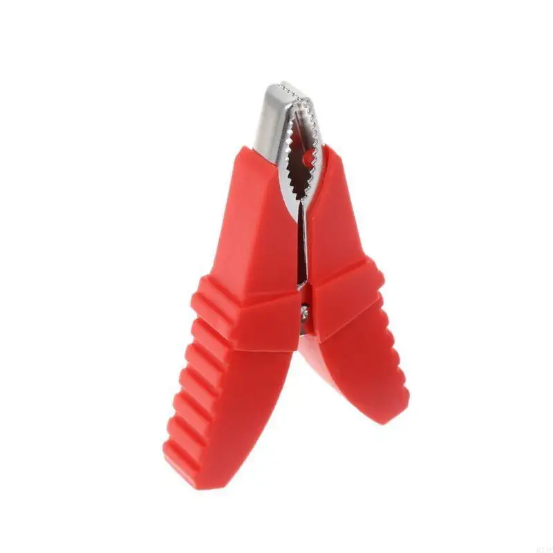 H7JF 2PCS أسود أحمر لنوع الفراشة مقاطع التمساح المعزولة المشابك لاختبار المشابك لـ C