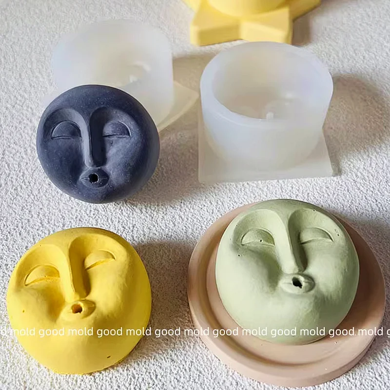 

DIY Crystal Drop Glue Facial Living Room Incense Burner Decoration Aromatherapy Gypsum Resin Silicone Mold