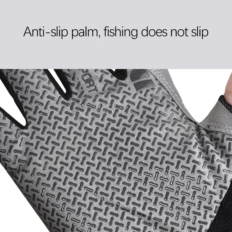 Three Fingerless Fishing Gloves for Men Cycling Summer Ice Silk Breathable Elastic Hiking Anti-Slip Carp Lure Fishing Gloves