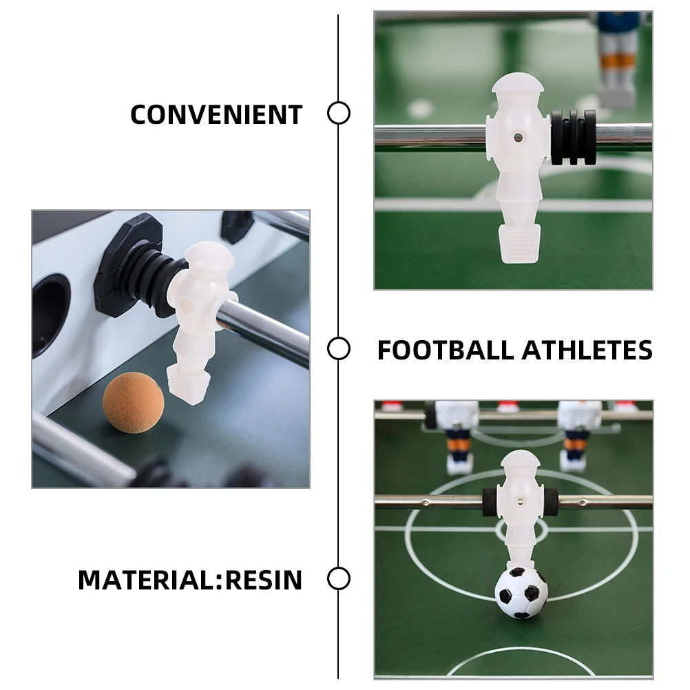 

6Pcs Foosball Athletes Resin Figures Impact-Resistant Standard Size Replacement Soccer Player Table Football Accessory Football