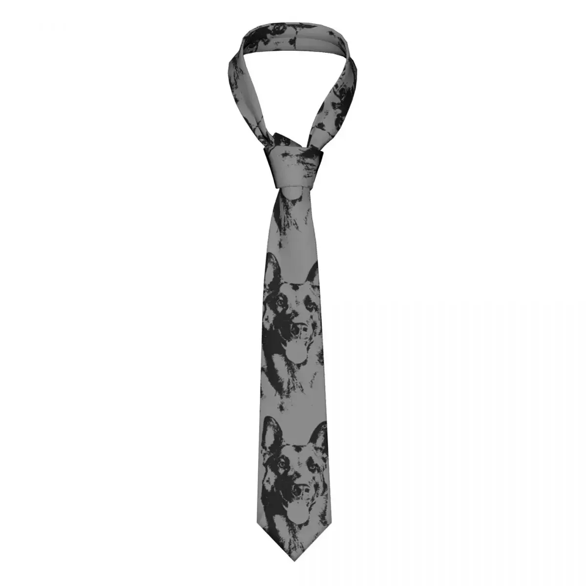 

Malinois Dog Belgian Shepherd Mechelaar Men Neckties Silk Polyester 8 cm Classic Neck Ties for Men Daily Wear Cravat Business