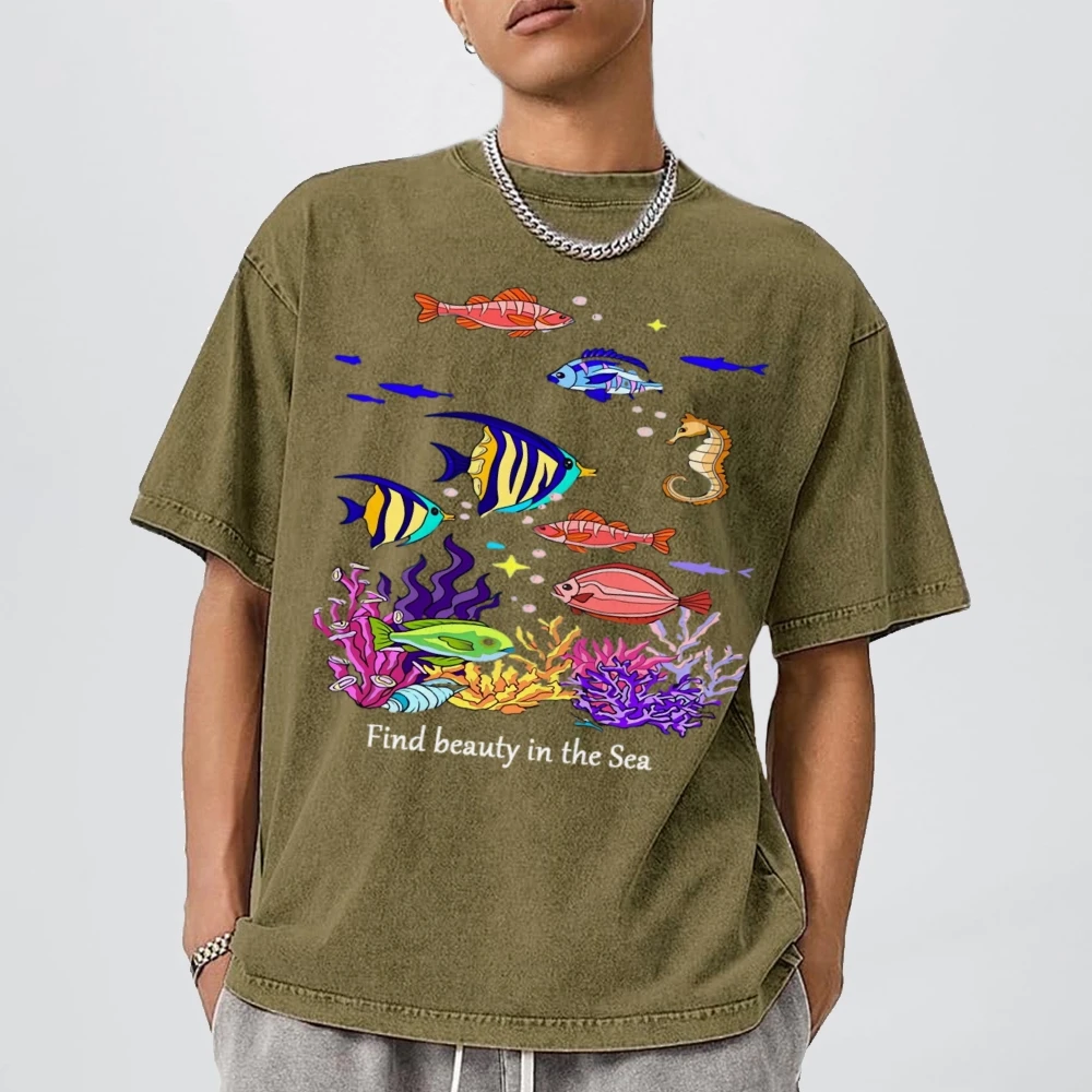 Luxury Brand Washed Short Sleeve Tshirt Designer Tee Women Harajuku Cotton Summer Tops Clothing Y2K Hip Hop Streetwear