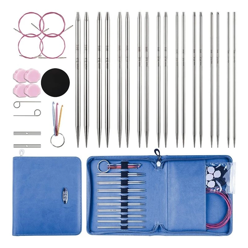 My Home Lace Interchangeable Circular Knitting Needle Set- 4.5 Inch, Fits US Sizes 1, 1.5, 2, 2.5, 4, 5, 6, 7