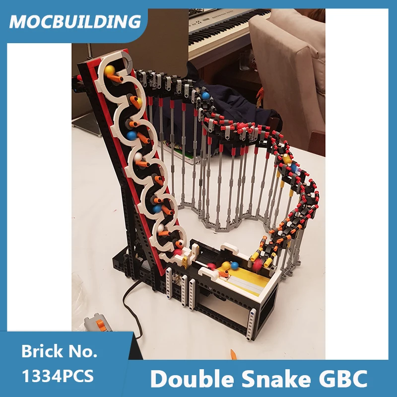 Doble Snake GBC MOC Building Blocks DIY Assembled Bricks Model Interaction Sports Creative Collect Toys Gifts 1334PCS with Motor