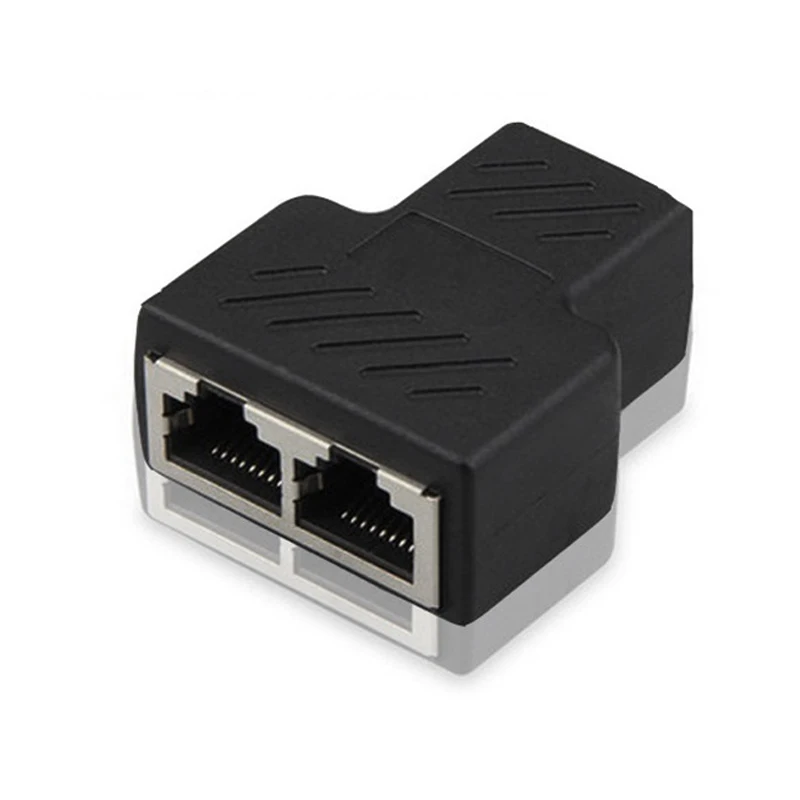 

RJ45 Splitter Connectors Adapter RJ45 Coupler Extender Female 1 to 2 Female LAN Eth Plug Network Socket Splice Connector 2 Ports