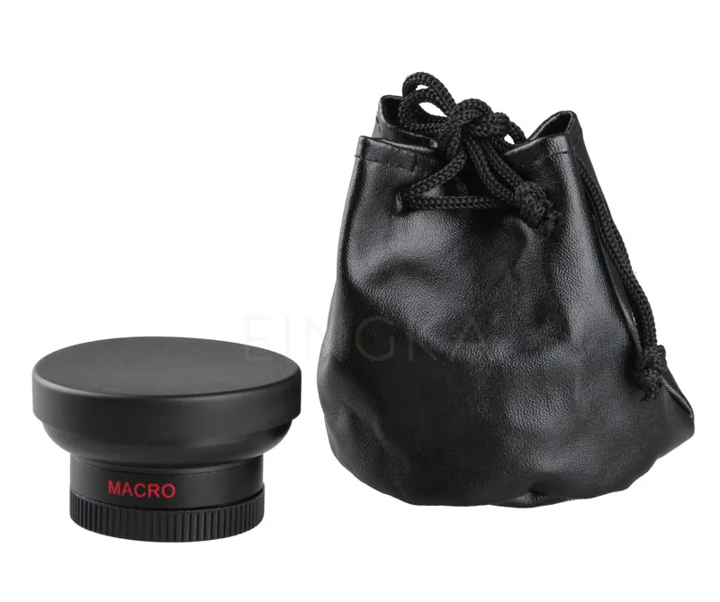 Lente de câmera macro grande angular super, montagem do fio, 0.45X, 12.5X, 37mm