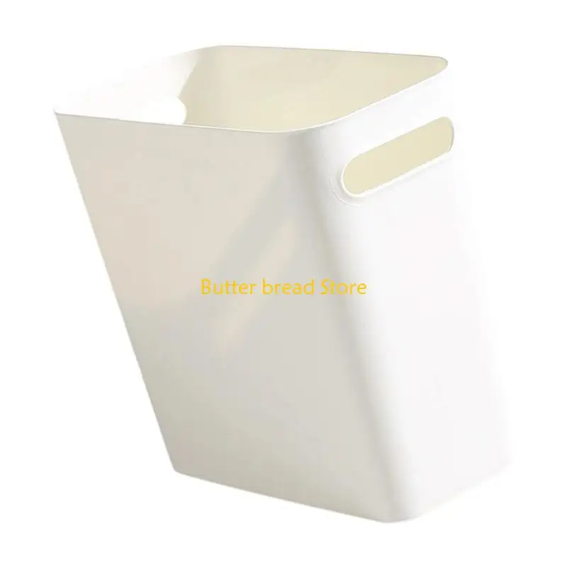 W89C Square Open Top Waste Bin Thick PP Plastic Trash Can Lidless Garbage Bin For Living Room Bathroom Kitchen and Offices
