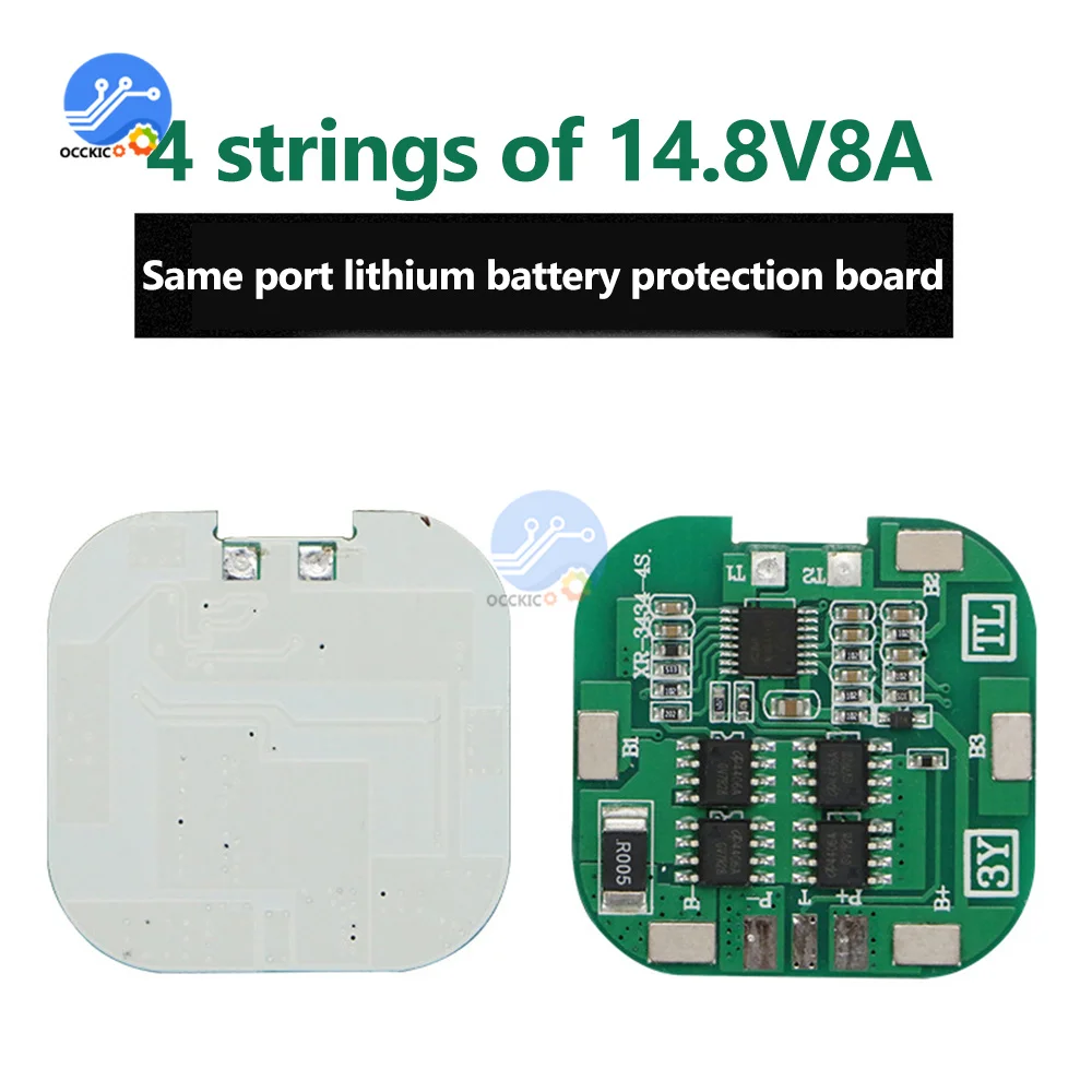 BMS 4S 8A 14.8V 16.8V 18650 Li-ion Lithium Battery Charge Protection Board Power Bank Monitor BMS 4S 8A PCB for Electric Tools