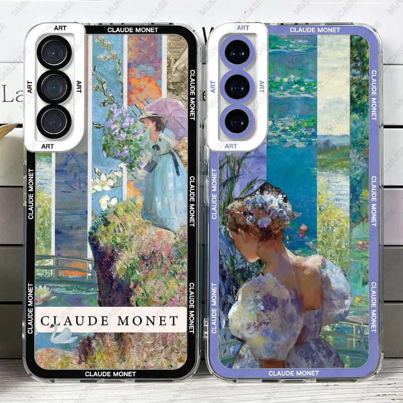 Case For Samsung Galaxy S24 S20 S21 S22 S23 Plus FE Ultra Soft Cover Claude Monet Art