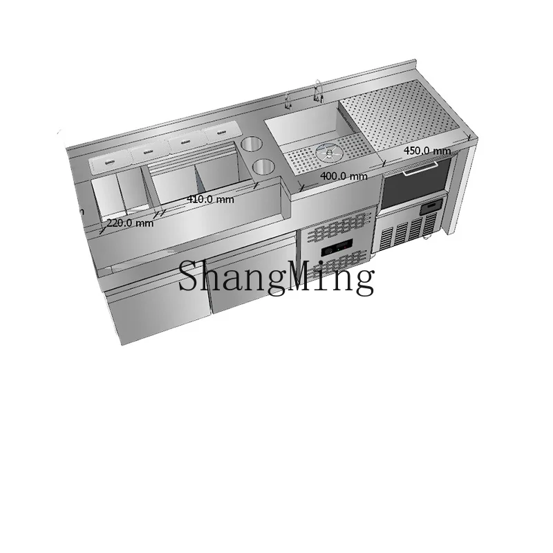 

ZYY stainless steel workbench water bar console commercial cocktail cabinet equipment