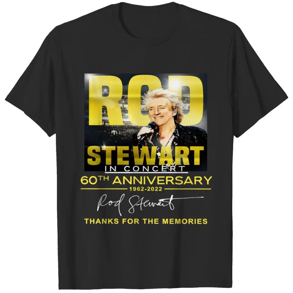 Rod Stewart In Concert 60th Anniversary Signatures Thanks For The Memories T-Shirt