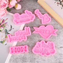 1Pc Mother's Day Silicone Mold Family Love Cake Decoration Mother Gift Fondant Chocolate DIY Kitchen Baking Fudge Tool