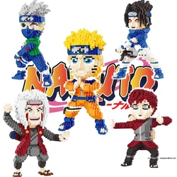 5 estilos de la serie Naruto, Kakashi, Naruto, Sasuke, bloques de construcción de micropartículas, rompecabezas recreativo, juguetes de modelos de Anime