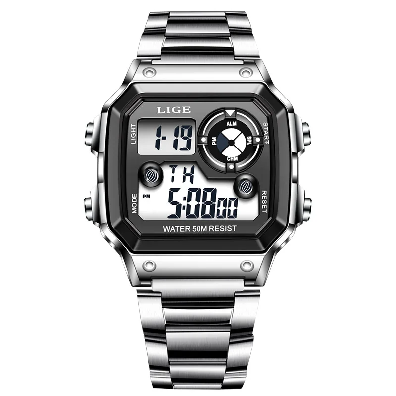 Lige 2023 neue luxus marke männer uhr militär digital uhren sport armbanduhr herren wasserdichte uhr männliche relogio mascumino