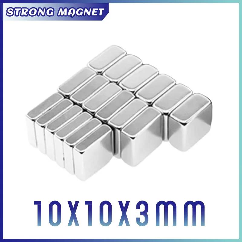 

10/20/50/100/150/200PCS Square Strong Powerful Magnets 10x10x3mm Sheet Rare Earth Neodymium Block Magnet N35 10mm*10mm*3 Mm