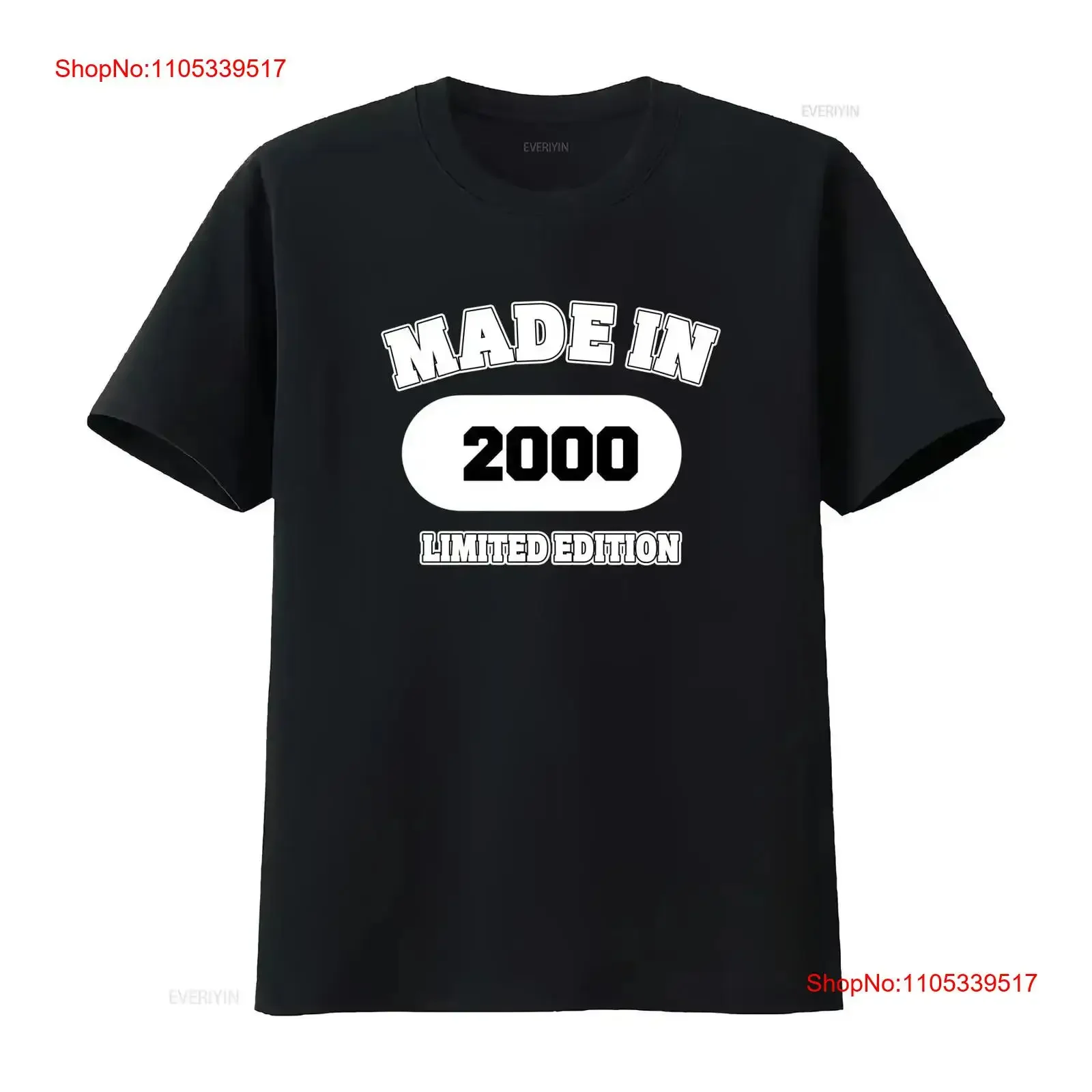 Mens Black Made in 2000 Limited Edition d T Shirt Top Medium vintage Washed homme Stretched designer clothes vintage Washed