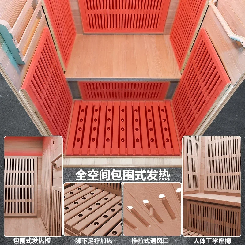 Household sauna dry steam light wave room physiotherapy family sweating far infrared small sweat steam box