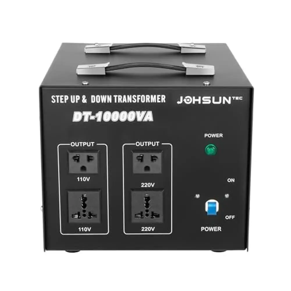 Voltage Converter Transformer Step Up Down Power Converter 10KW 220V-110V 110V-220V 4 Sockets Overload Protection Uniform Heat