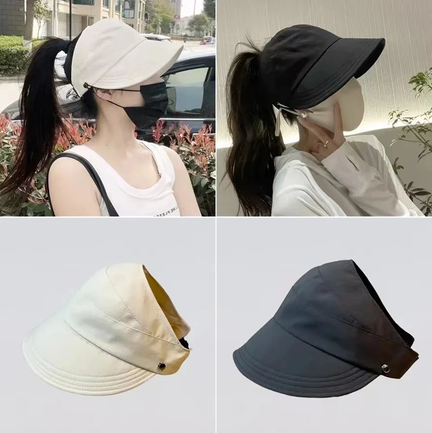 

1pc Women's Visors Fashion Sun Protection Hats Creative Face Mask Hook Design Hats New Product Summer Sun Hat Apparel Accessorie
