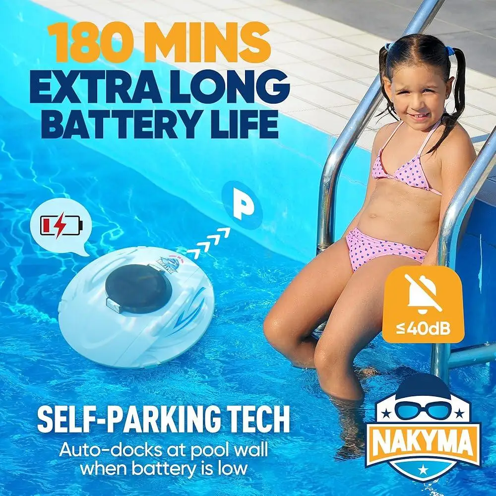 무선 로봇식 풀 진공 청소기 지능형 경로 청소 150-180분 지상 풀 청소기 위의 배터리 구동 효율적