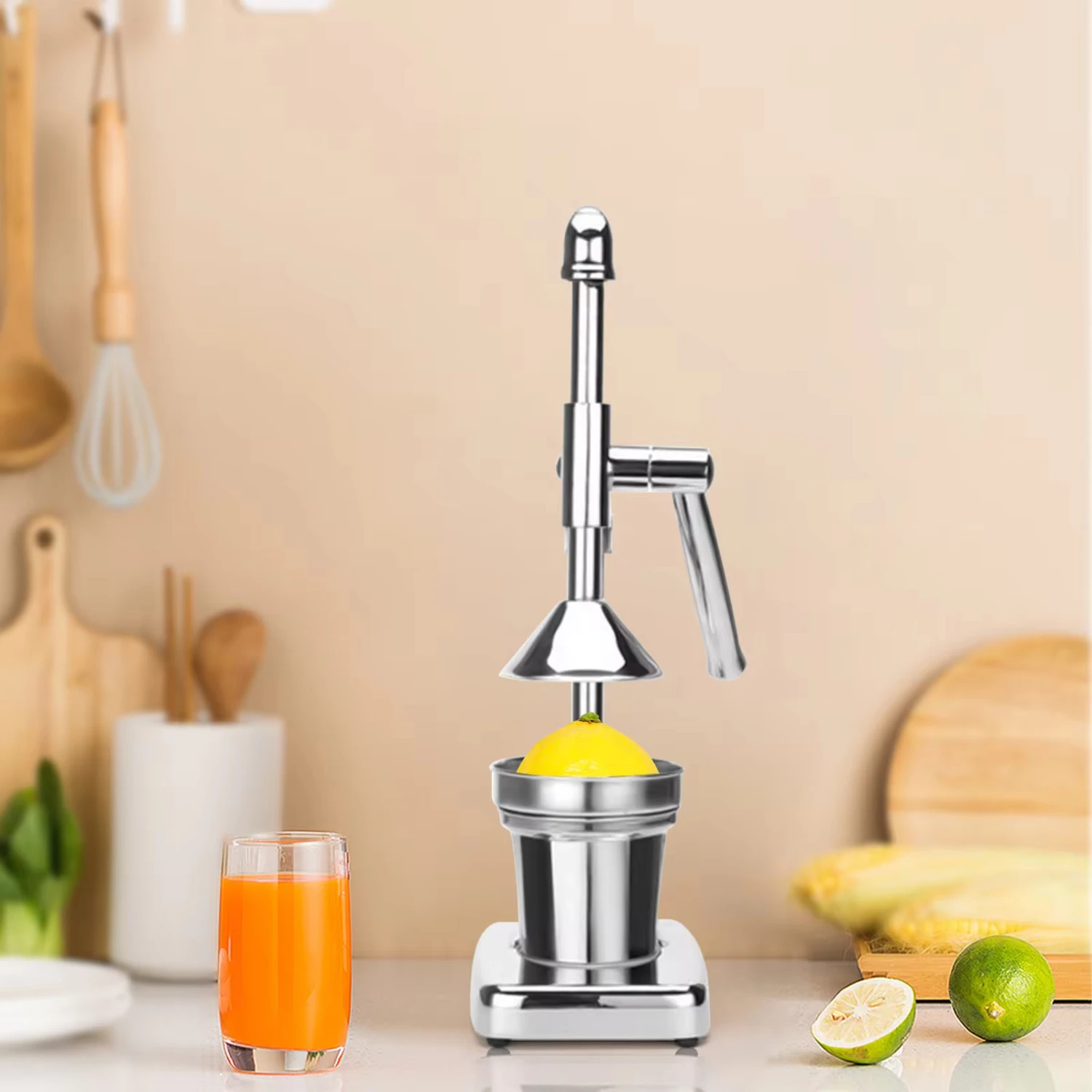 Manual Juicer Stainless Steel Juicer Household/Commercial Manual Juicer Fruit Squeezer Press Machine Juicer Press Hand Extractor