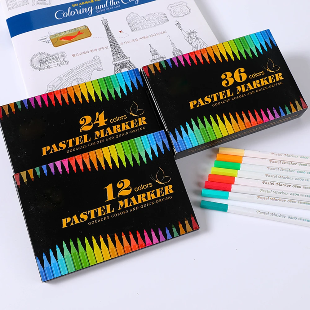 Colour Marking Pen Medium Point Colors Art Drawing Dual Tip Alcohol Permanent Acrylic Marker Pen