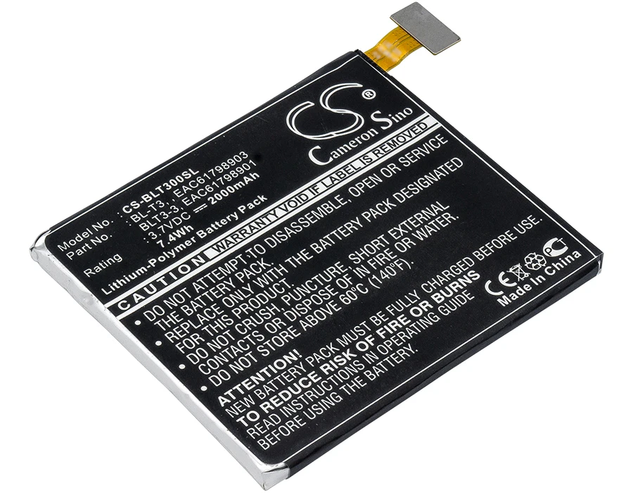 Tablet Battery For LG BL-T3 BLT3-3 EAC61798901 EAC61798903  F100L F100S F100K Sketch P895 VS950 Optimus Vu LTE Intuition