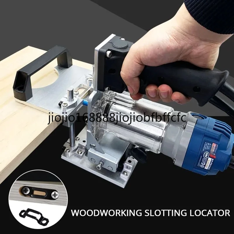 Suitable for Woodworking Slotting Locator Compact Router Trimming Machine 2 in 1 Invisible Fastener Punch Bracket for Wardrobe