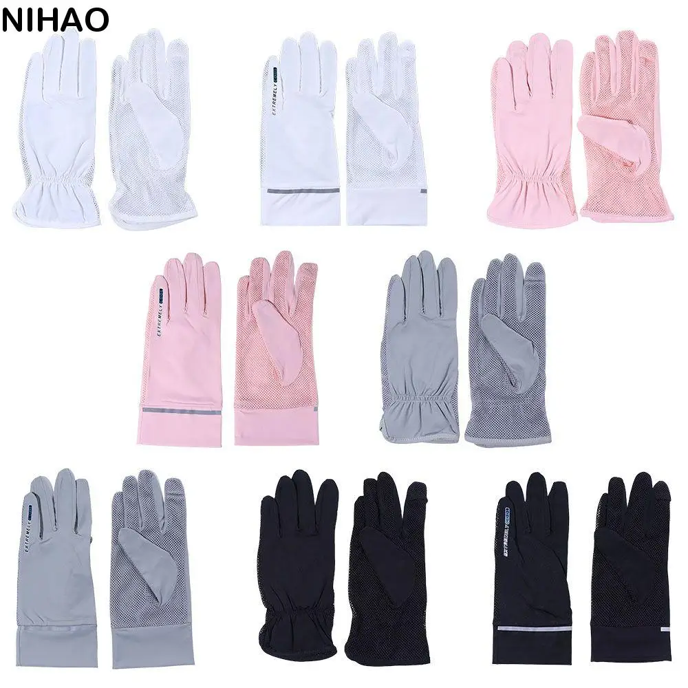 

Driving Fashion Anti-UV UPF 50+ Breathable Summer Sunscreen Gloves Mittens Driving Gloves Touch Screen