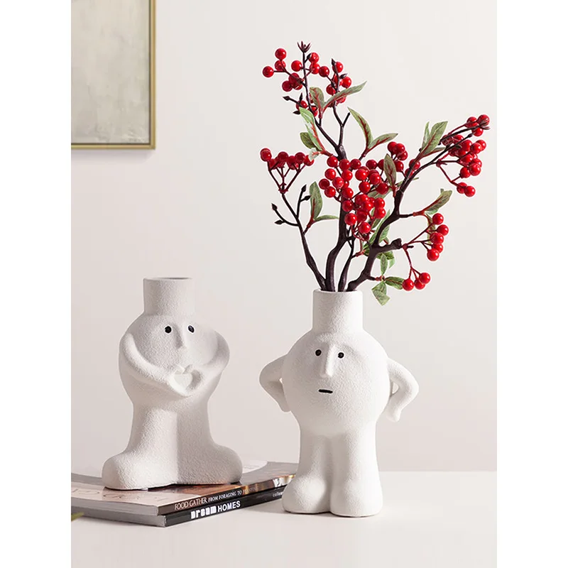 Creative Vase With High Aesthetic Value Home Entrance Desktop Living Room Cute Ceramic Ornaments Hydroponic Planter