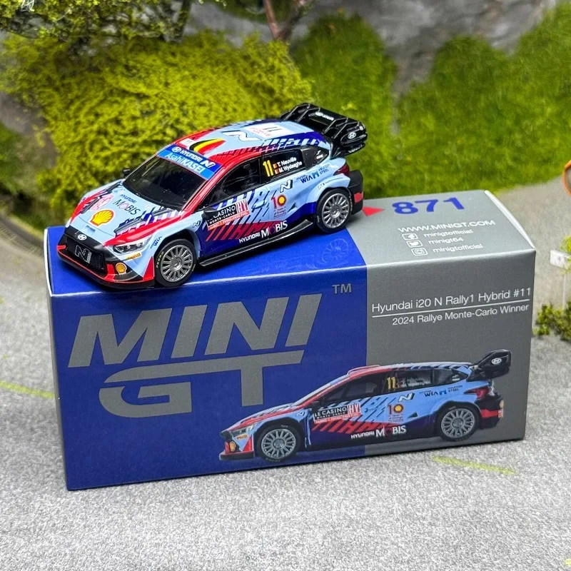 مقياس صغير 1/64 هيونداي I20 N Rally1 لعبة معدنيّة لسيارة دييكاست نموذج معدني هدايا