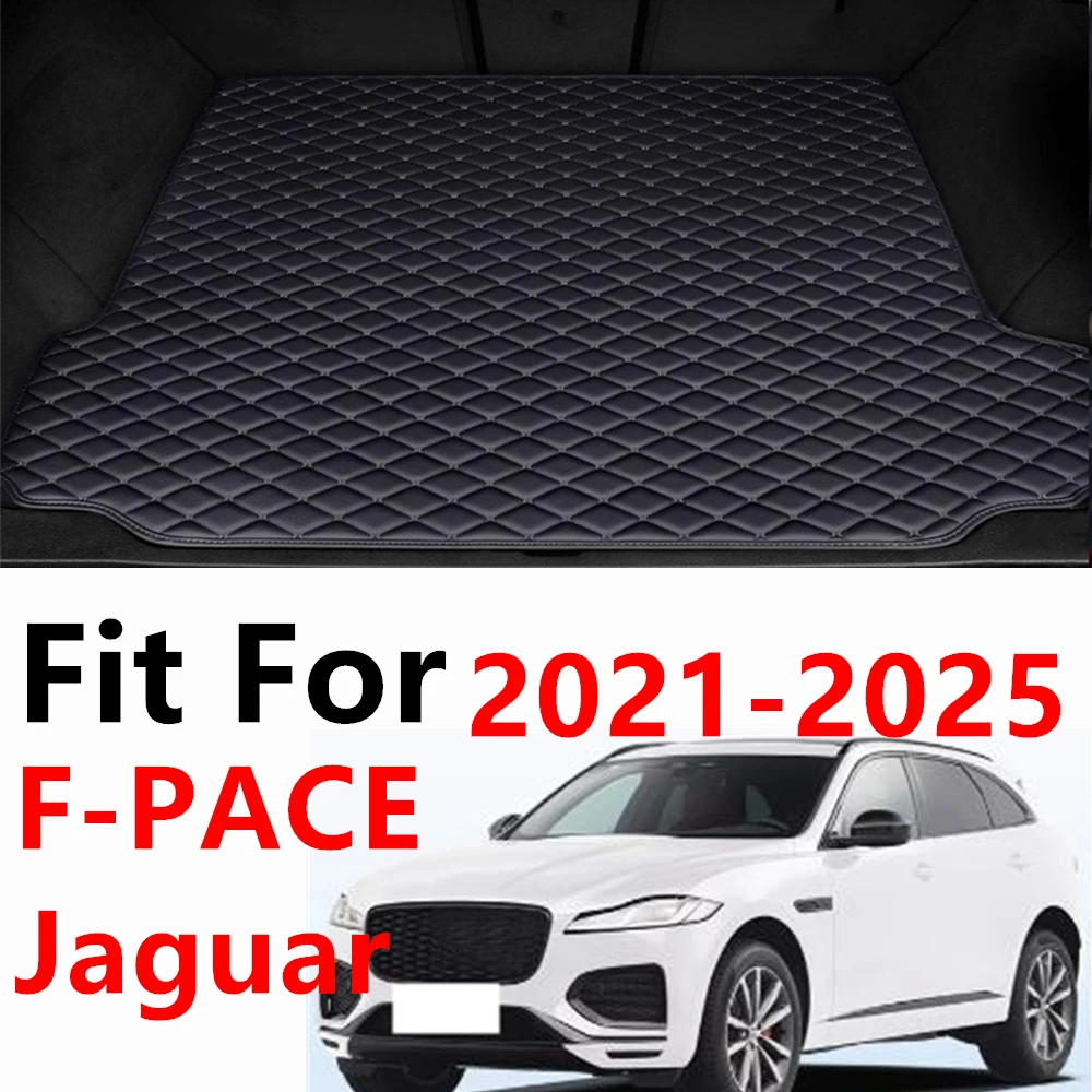 Hintere Kofferraummatte für Jaguar F-PACE 2025 2024 2023-2021 Maßgefertigte Kofferraumwanne Gepäckunterlage Fahrzeuginnenraum-Teppich
