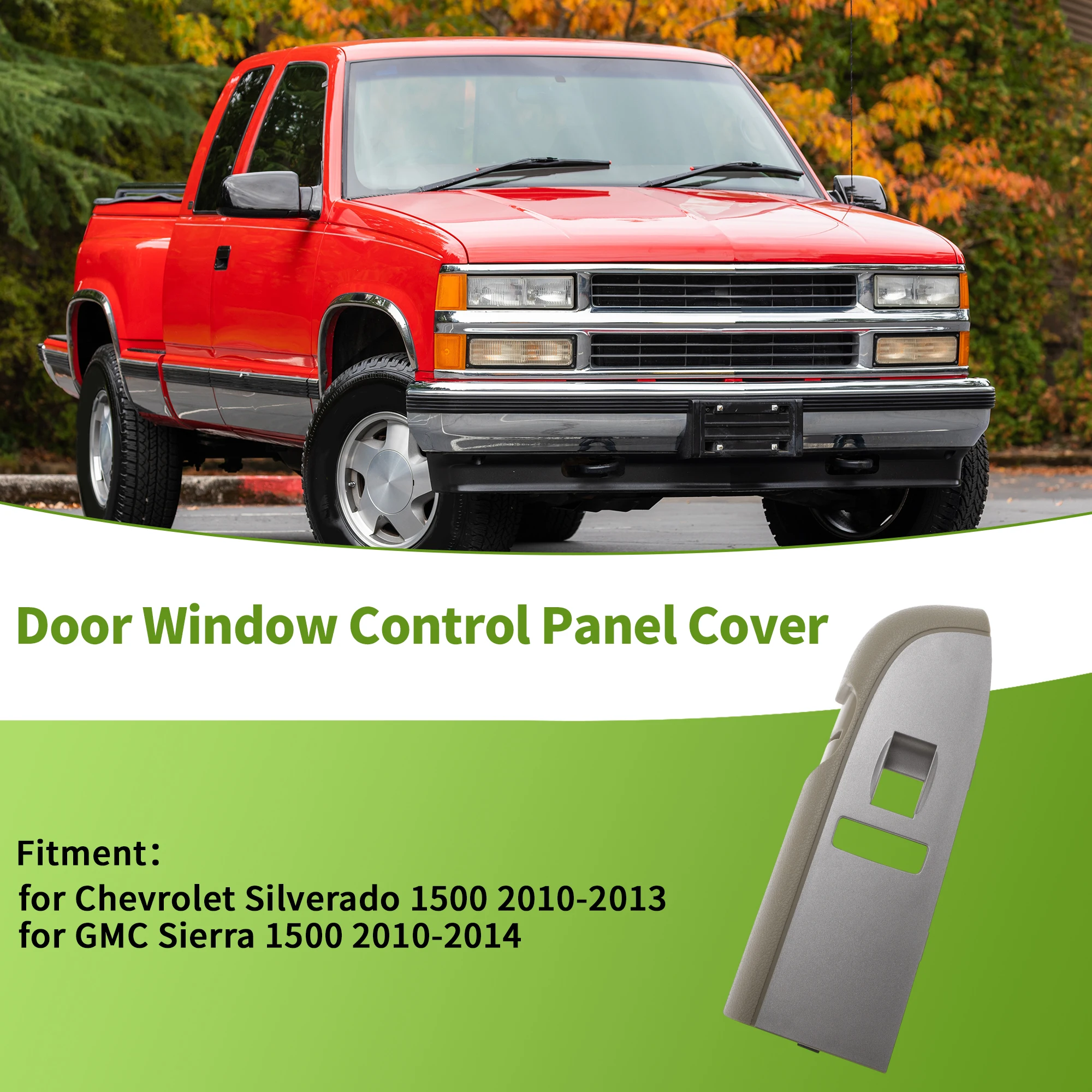 UXCELL 1 Pcs Right Front Side Window Switch Bezel Cover No.20883861/20922520 Door Control Switch Panel Trim