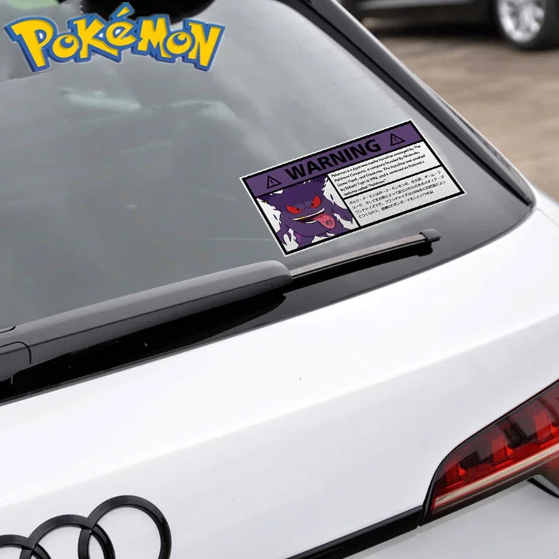 Pokemon reflective car stickers car windshield window decoration stickers Pikachu Gengar Bulbasaur Squirtle Eevee birthday gift