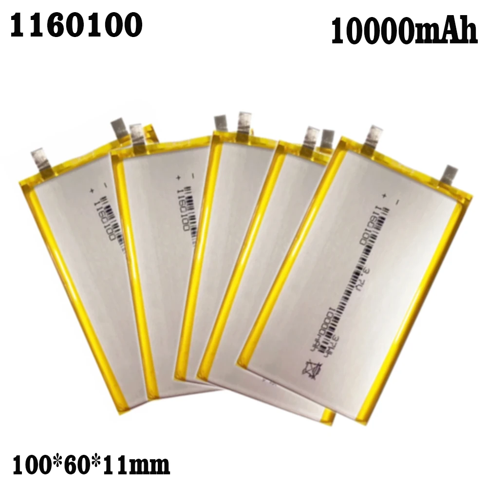 1-10pcs 1160100 battery 3.7V 10000mAh Lithium polymer Rechargeable Batteries For Tablet PC Power Bank MP4 Remplacement bateria