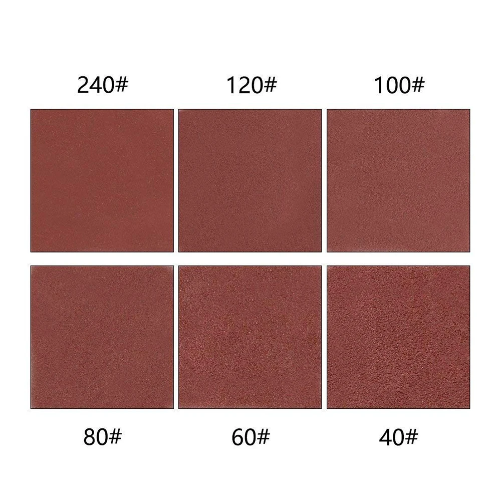 60pcs Triangular Hook and Loop Triangle-Sandpaper, Fit 3-1/8 Inch Oscillating Multi Tool Sanding Pad, Assorted 40 60 80 100 120