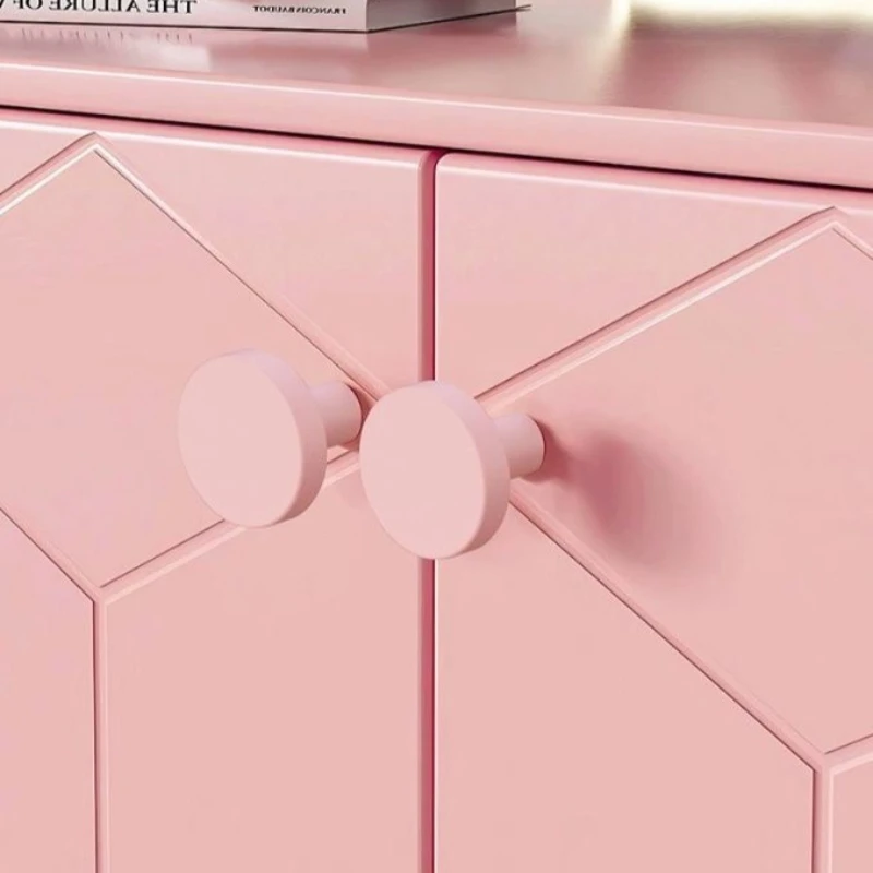 Morandi Color Orange/Pink Cabinet Door Pulls Simple Single Hole Round Wardrobe Drawer Knobs and Handles for Furniture Hardware