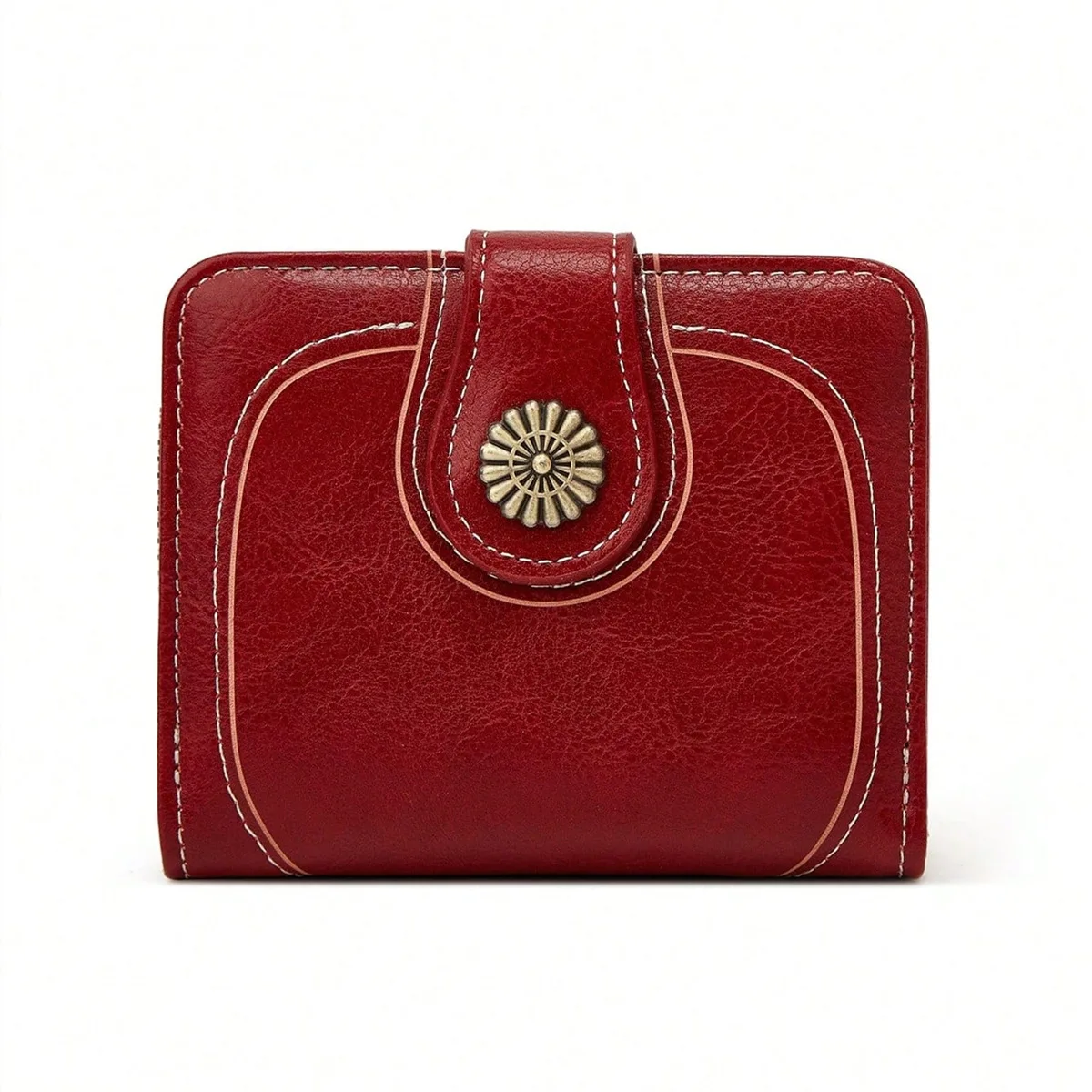 حقيبة نسائية قصيرة بسحاب للتغيير، حقيبة كلاتش ثلاثية الطي، حقيبة عصرية من الجلد الزيتي متعددة البطاقات، حقيبة للبطاقات