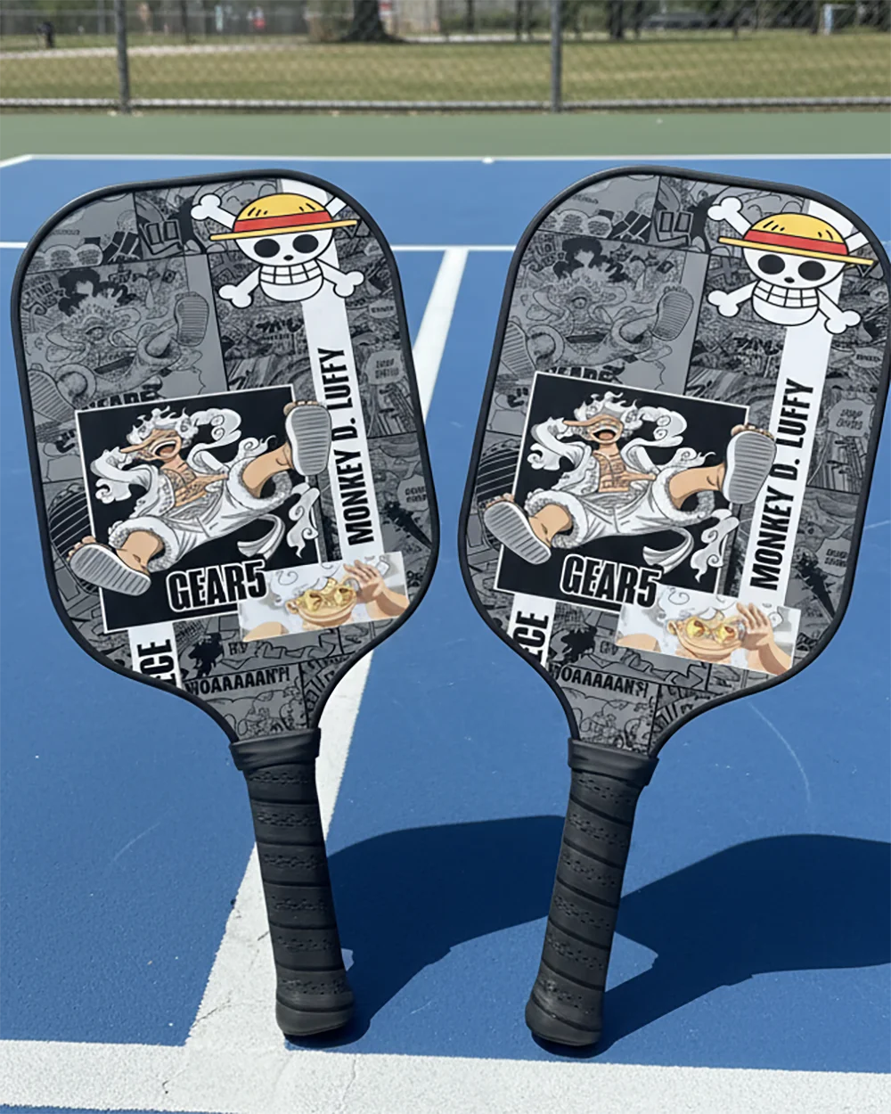 

Animes Figure Style One Piece Luffy Goku Super Cool Carbon Fiber Fiberglass Pickleball Paddle - Powerful & Lightweight Design