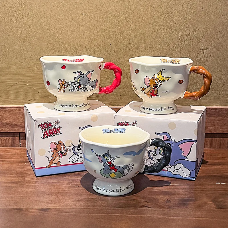 2025 New Hot Selling Disney Tom And Jerry 360ml Ceramic Mug Household Kitchen Water Cup Office Coffee Breakfast Milk Cup Gifts ﻿