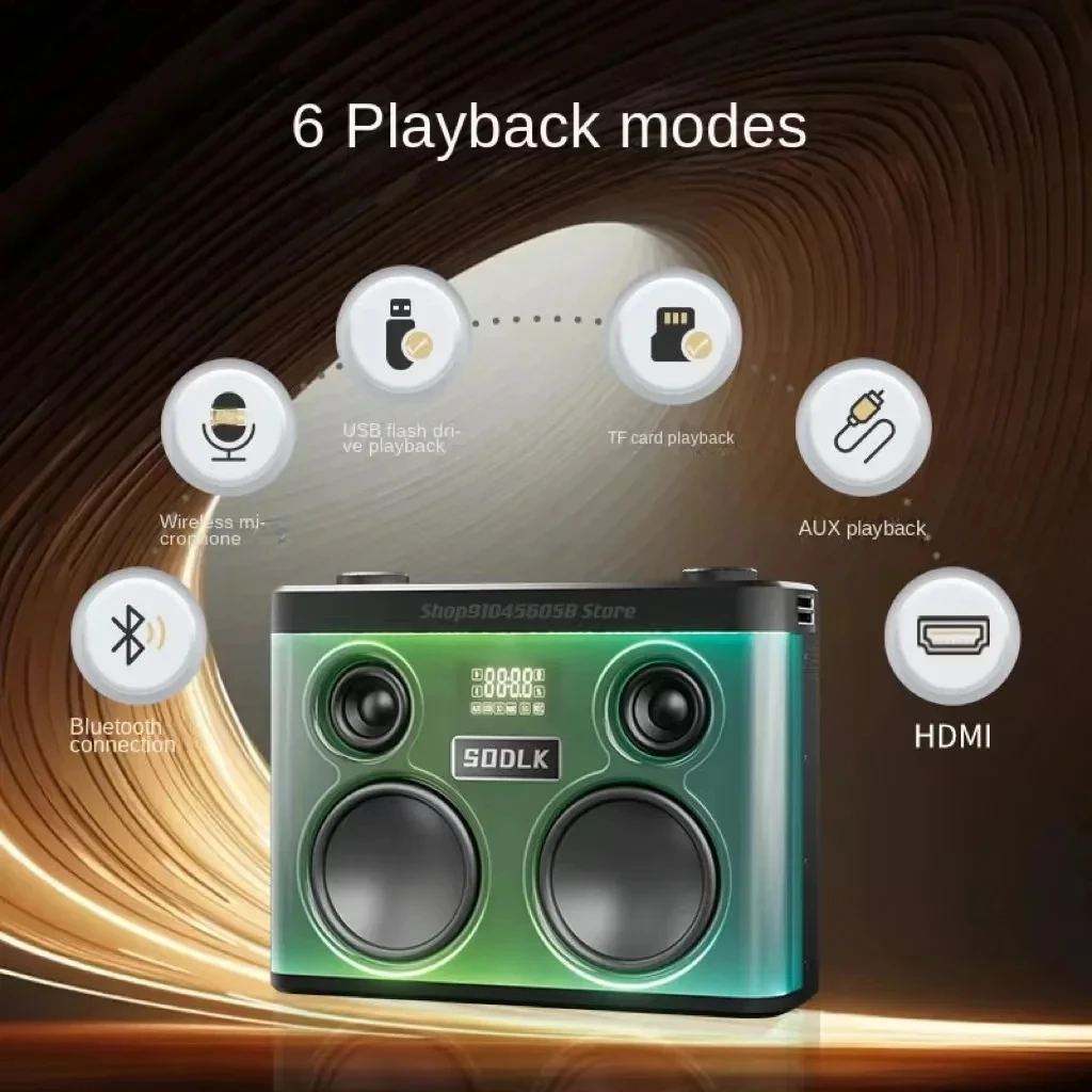 S1368 320W Mocny Zewnętrzny Głośnik Iony Bluetooth z Mocnym Basem, Przenośny, Akumulatorowy Głośnik Karaoke