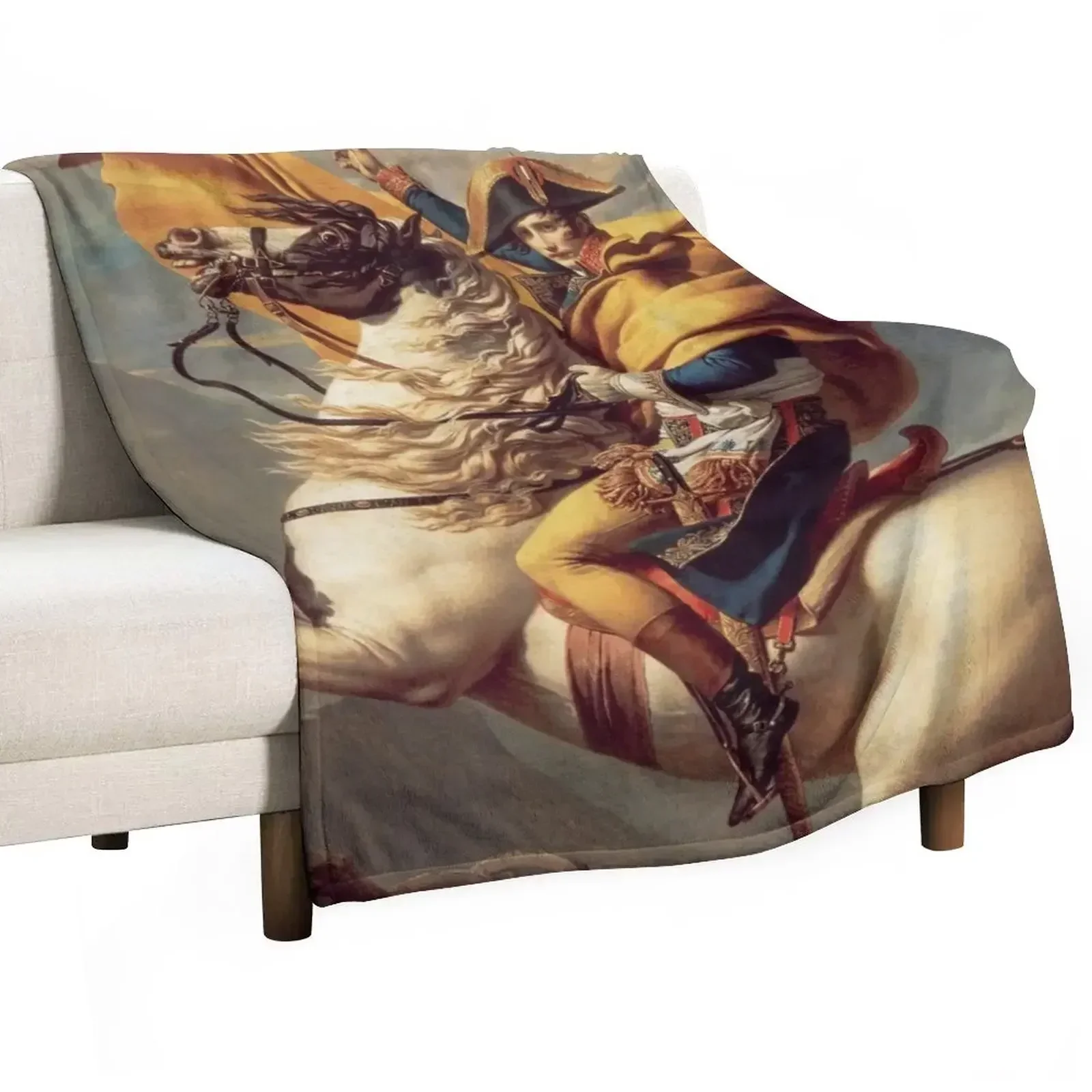 Napoleon Crossing the Alps Throw Blanket Blankets For Baby Designers For Sofa Thin Plaid Furrys Baby Blankets