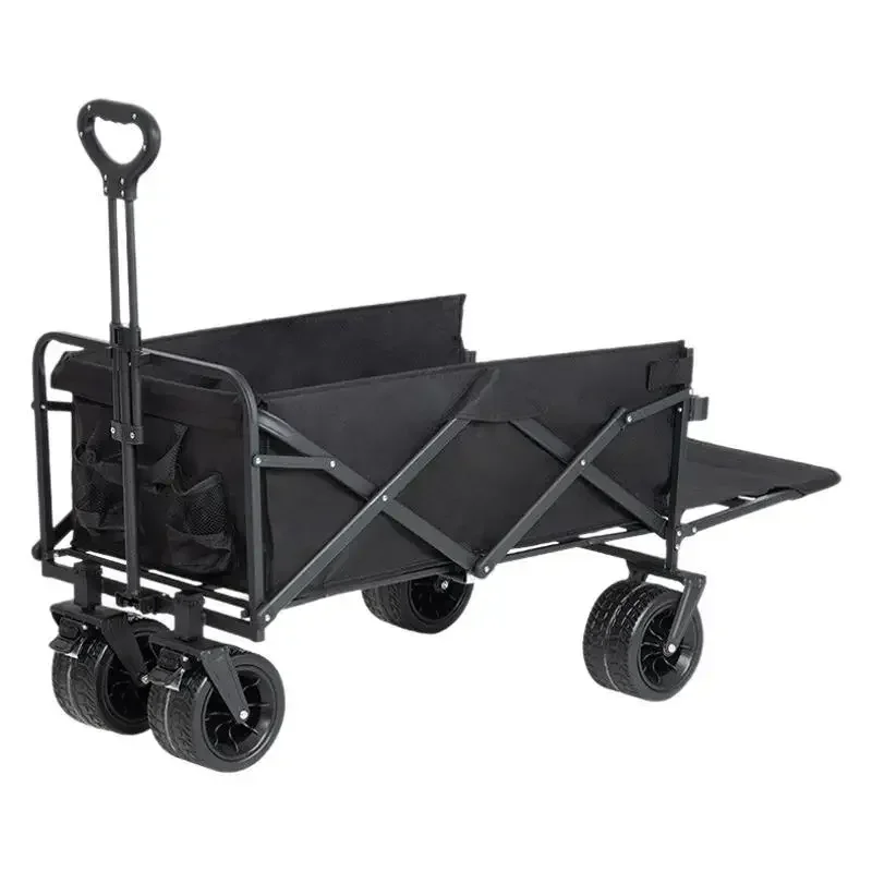 

Outdoor Camping Folding Campsite Small Trailer Hand Pull Cart Folding Wagon for Garden Essential